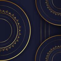 luxury geomteric rounded design vector