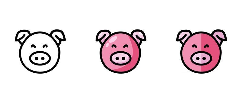 pig logo vector