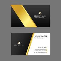 gold and black business card vector template