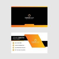 diseño de tarjeta de visita amarilla y negra en un estilo minimalista y limpio vector