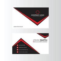 Modern business card template red black colors. vector abstract creative