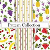 A fruity summer pattern on a white background vector