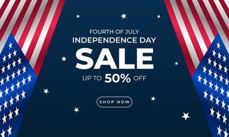 USA Independence Day background sales promotion banner template vector