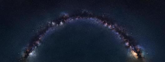 Milky Way panorama, astro night photography. photo