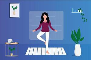 Yoga Standing posture vector