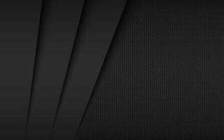 Black and grey modern material design with polygonal pattern. Overlap paper, corporate template for your business, vector abstract widescreen background