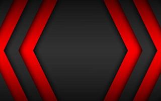 Black and red overlap arrows abstract background. Modern material design. Widescreen background vector
