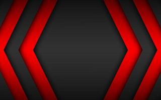 Black and red overlap arrows abstract background. Modern material design. Widescreen background vector