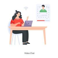 diseño de video chat vector