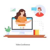 Video Conference Graphic vector
