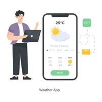 Weather App Design vector