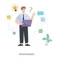 Virtual Assistant Design vector
