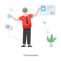 diseño de presentación vr vector