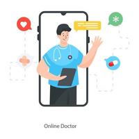 Online Doctor Consultation vector