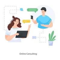 diseño de consultoría online vector