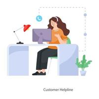 Customer Helpline visual vector