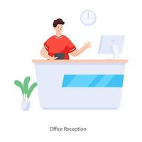 Office Reception design vector