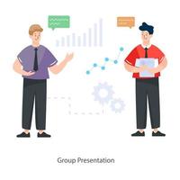 Group Presentation  Design vector