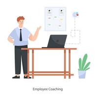 diseño de coaching para empleados vector