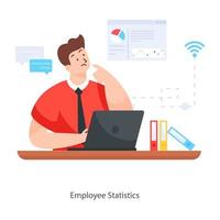 Employee Statistics Design vector