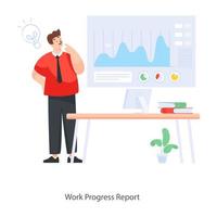 Work Progress Report Design vector