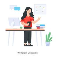 Workplace Discussion scenario vector