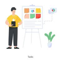 Tasks and Business Concept vector