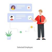 Selected Employee Concept vector