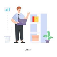 Office Scenario Concept vector