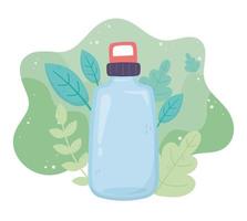 botella follaje plantas medio ambiente ecología vector