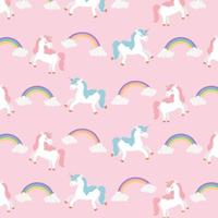 unicorns and rainbows fantasy magic dream cute cartoon vector