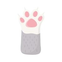 little cat raised paw cartoon, pets vector