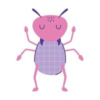 cute ant insect animal cartoon doodle color vector