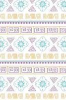 ethnic handmade, background motif native geometric and floral vector