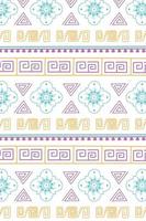 ethnic handmade, background motif native geometric and floral vector