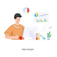 Data Analyst Design vector