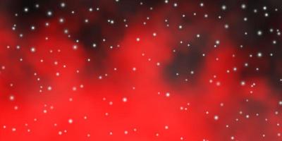 Dark Orange vector template with neon stars Blur decorative design in simple style with stars Pattern for new year ad booklets