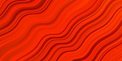 Light Orange vector background with curved lines Abstract gradient illustration with wry lines Smart design for your promotions