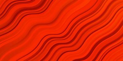 Light Orange vector background with curved lines Abstract gradient illustration with wry lines Smart design for your promotions