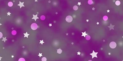 Light Pink vector background with circles stars Abstract illustration with colorful shapes of circles stars Pattern for trendy fabric wallpapers