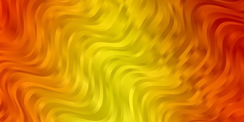 Light Orange vector template with lines Illustration in halftone style with gradient curves Pattern for business booklets leaflets