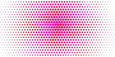 Light Pink vector background with bubbles Colorful illustration with gradient dots in nature style Pattern for business ads