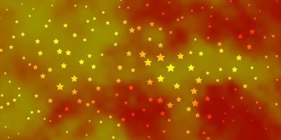 textura de vector naranja oscuro con hermosas estrellas ilustración decorativa con estrellas en plantilla abstracta mejor diseño para su banner de cartel publicitario