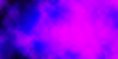 Dark Purple Pink vector layout with cloudscape Abstract illustration with colorful gradient clouds Pattern for your commercials