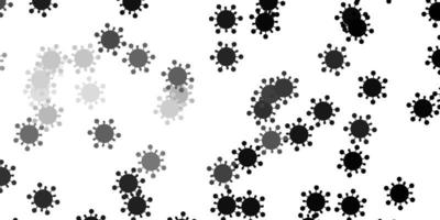 Light gray vector backdrop with virus symbols