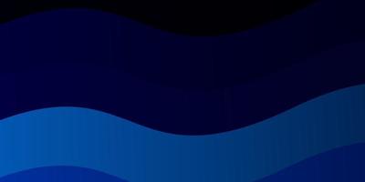 Dark BLUE vector template with curved lines Bright sample with colorful bent lines shapes Smart design for your promotions