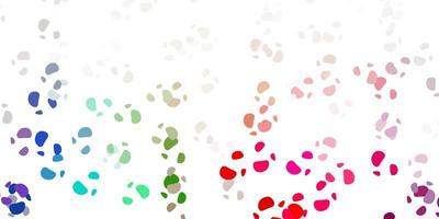Light green red vector pattern with abstract shapes