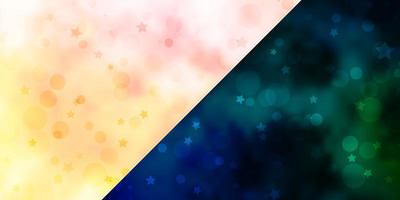 Vector template with circles stars Colorful illustration with gradient dots stars Design for wallpaper fabric makers