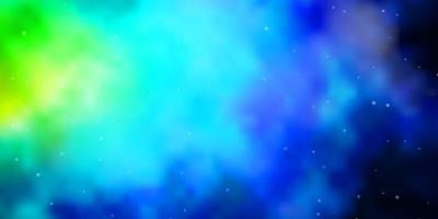 Light Blue Green vector texture with beautiful stars Colorful illustration in abstract style with gradient stars Theme for cell phones