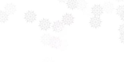 Light pink yellow vector layout with beautiful snowflakes